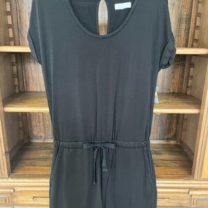 Loft Black Short Sleeve Romper